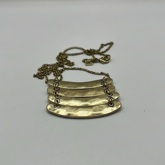 Hammered Bar Necklace Brass 32” Length. - Picture 6 of 8